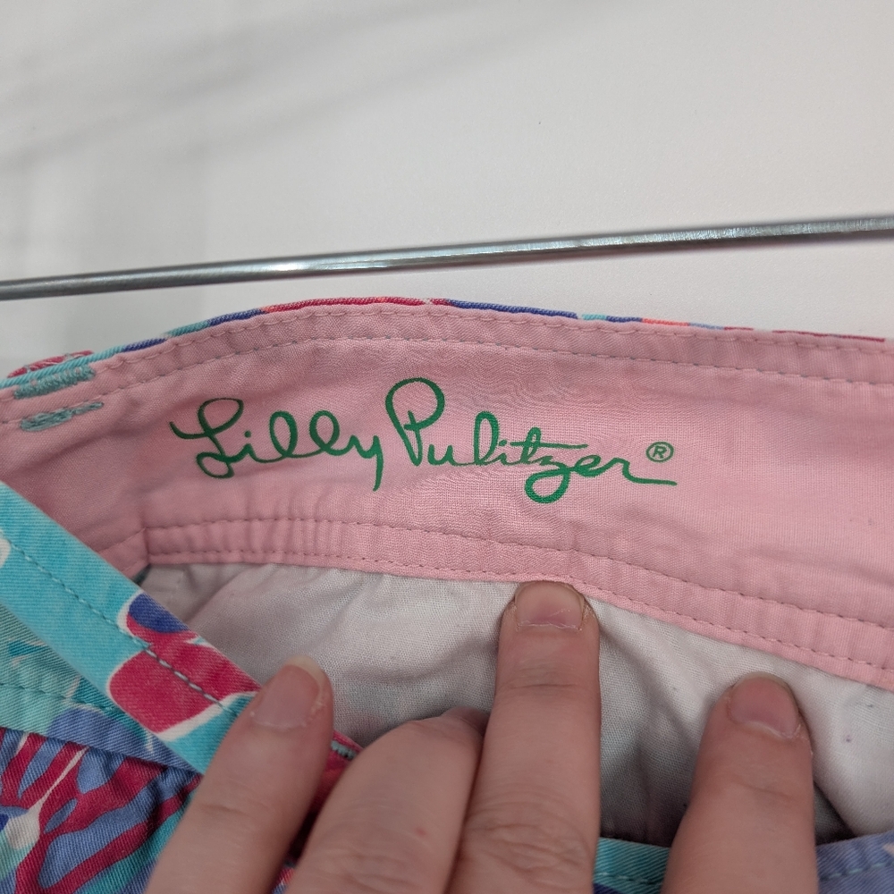 Lilly Pulitzer Sippin & Trippin-Callahan Seahorses Shorts Women's Size 8 - Picture 2 of 5